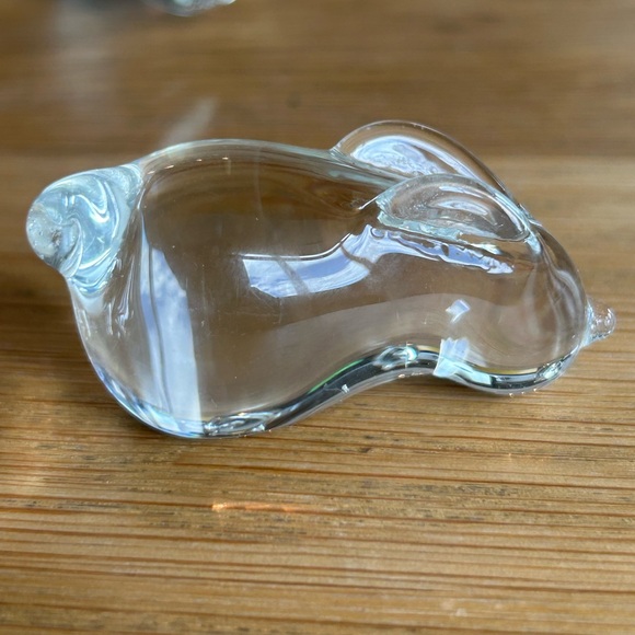 Vintage Clear Hand blown art glass rabbits - Picture 6 of 16